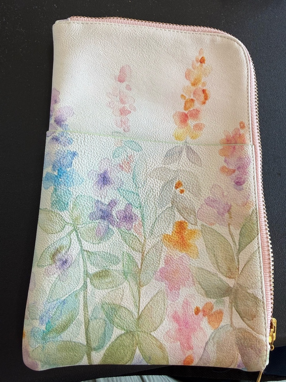 Erin Condren Floral Watercolor pen pouch- Pastel Multicolor